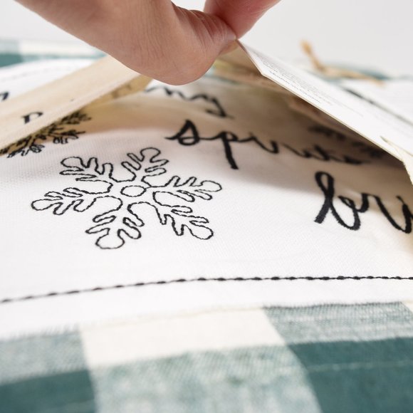 Rae Dunn Making Spirits Bright Throw Buffalo Check Sherpa Blanket New Green - Picture 5 of 10